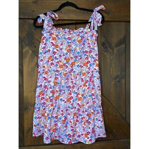 Pink lily women’s small Vibrant Floral Tie Strap Dress